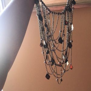 Silver pearl necklace